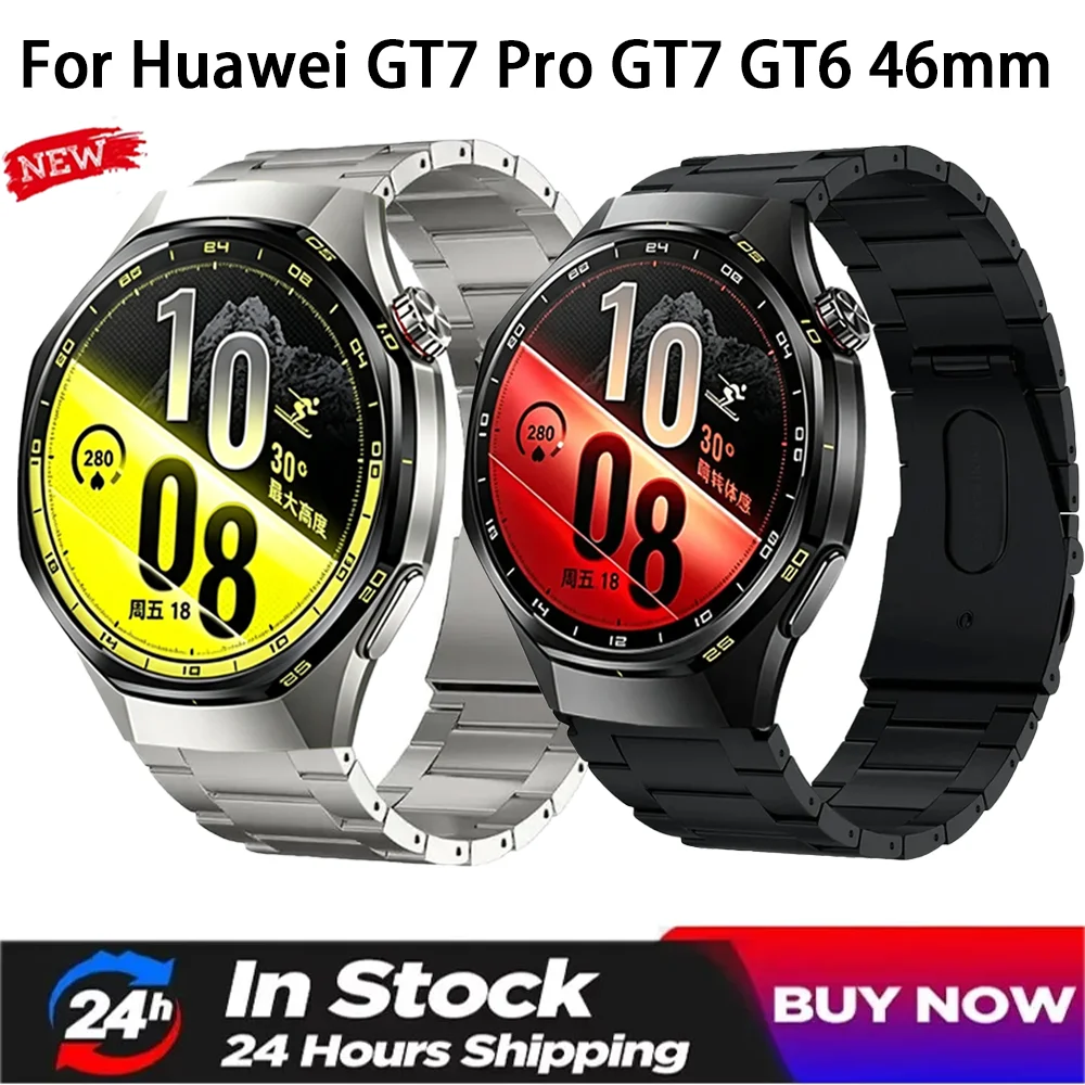 22mm Titanarmband für Huawei Watch GT7 Pro GT7 GT6 5 4 3 46mm Metall Leichtgewicht Armband Amazfit Bip 6 5 Max Balance 3 2 Band