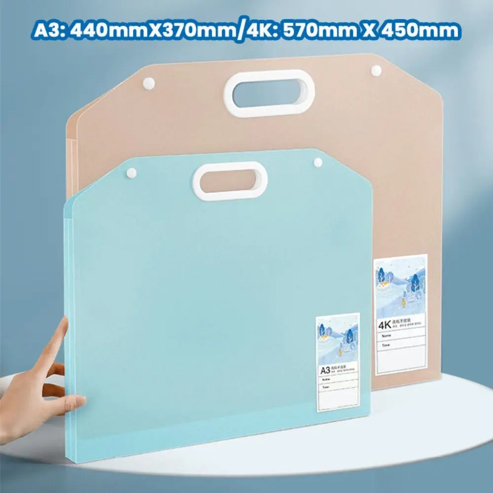High Quality A3/4K File Folder Portable Waterproof Picture Album Drawing Bag Student Gift