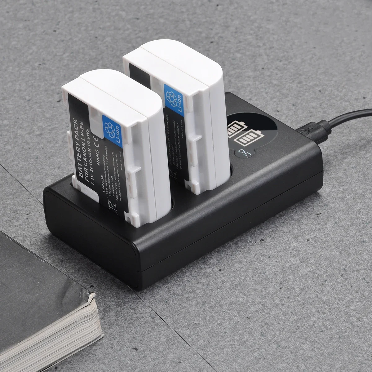 Аккумулятор Batmax LP-E6 Bateria LP-E6N + двойное зарядное устройство со светодиодной подсветкой для Canon EOS R5 R6 R7 R RP EOS 5DS R 5D Mark II 5D Mark III 6D 7D 70D 80D