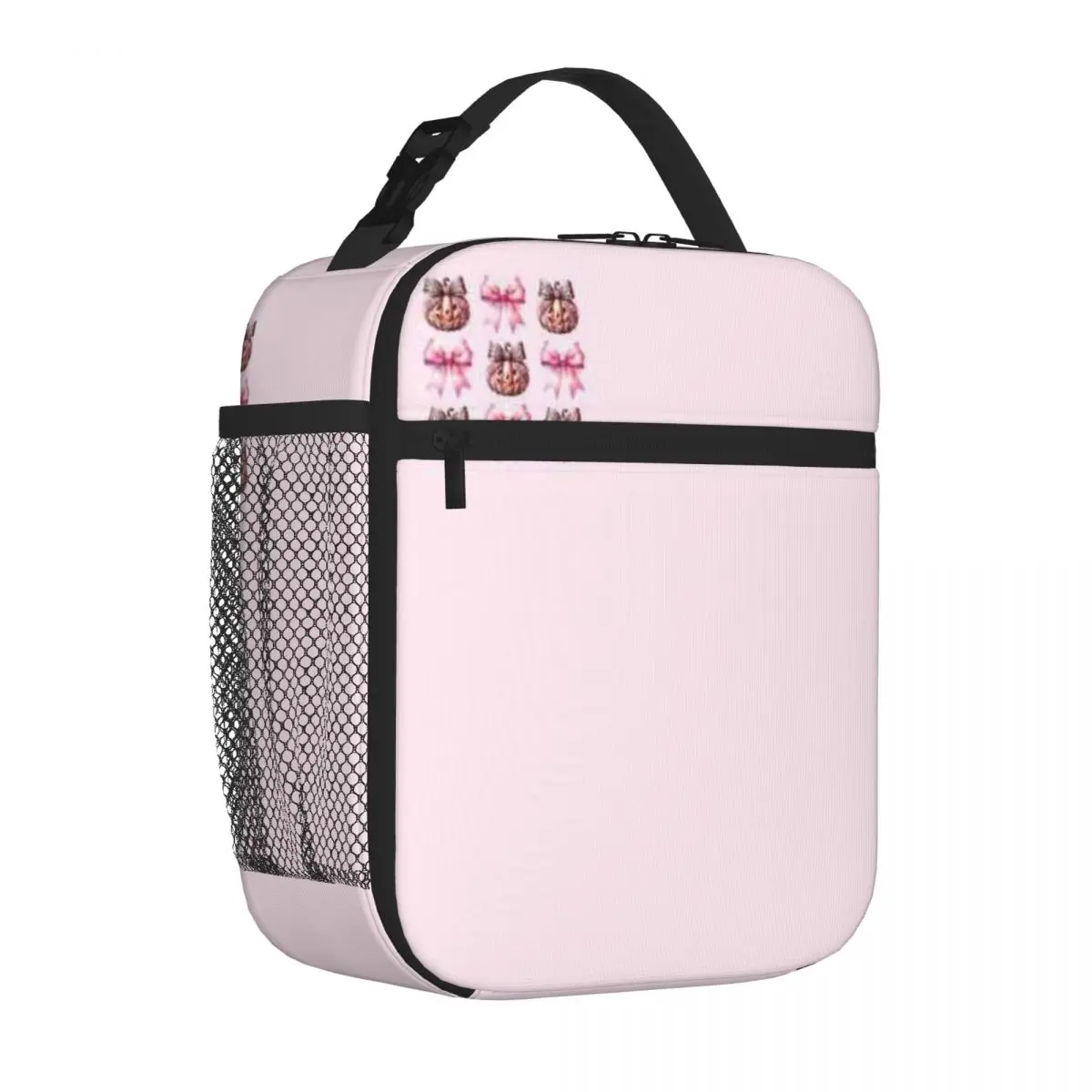 Bestselling Pumpkin Coquette Pink Bow Pack Single Layer Foldable Lunch Bag Shift Work Insulated Lunch Pouch