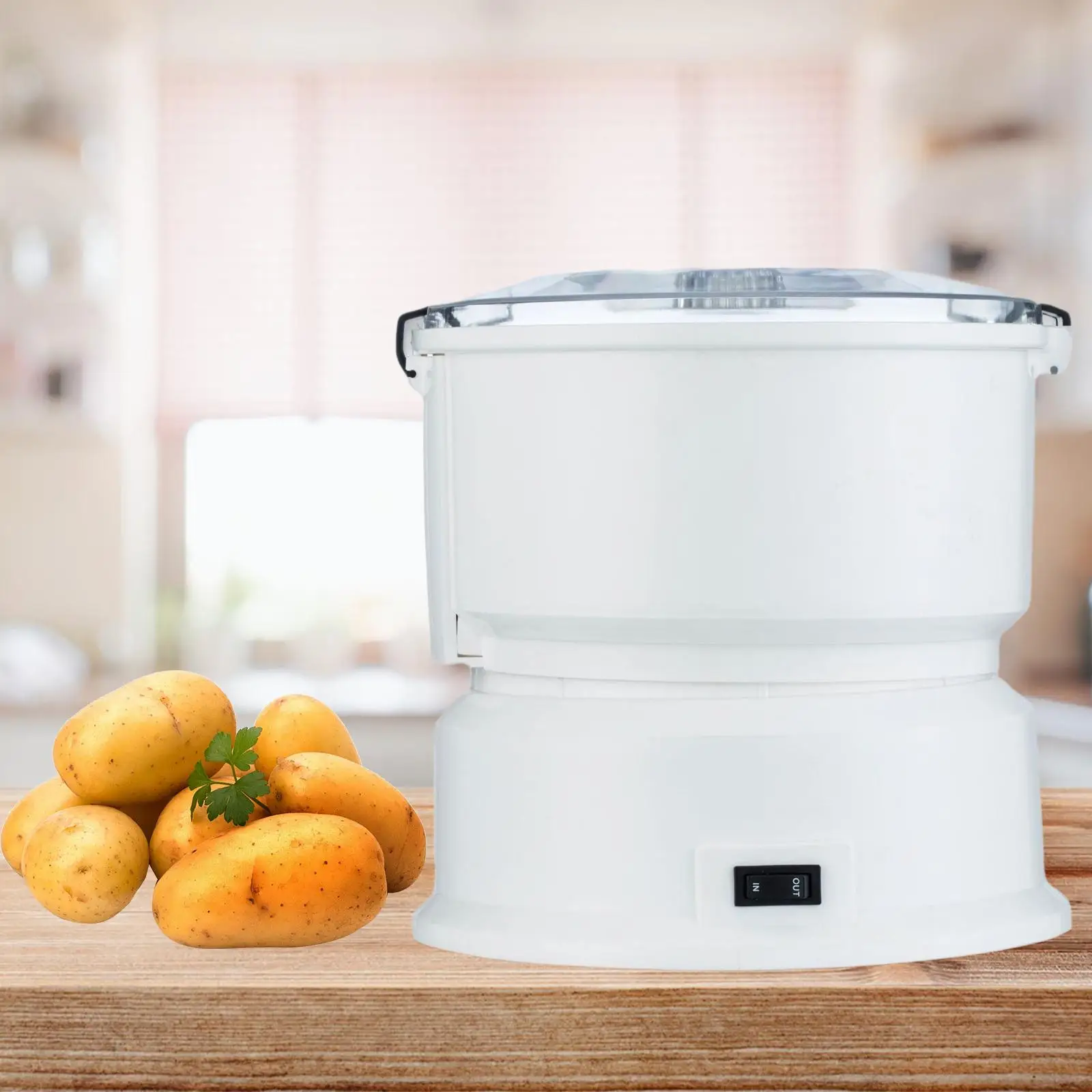 Electric Potato Peelers Kitchen Appliance Salad Dryer Automatic Potato Skin Cutter for Hotel Restaurant Camping Kitchen Picnic