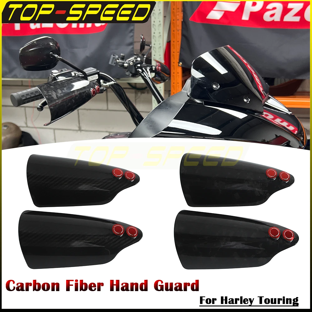 

Carbon Fiber Handguards Hand Guard For Harley Touring Electra Road Glide Road King FLHTK FLTRX FLHR 2014-2020 Freewheeler FLRT