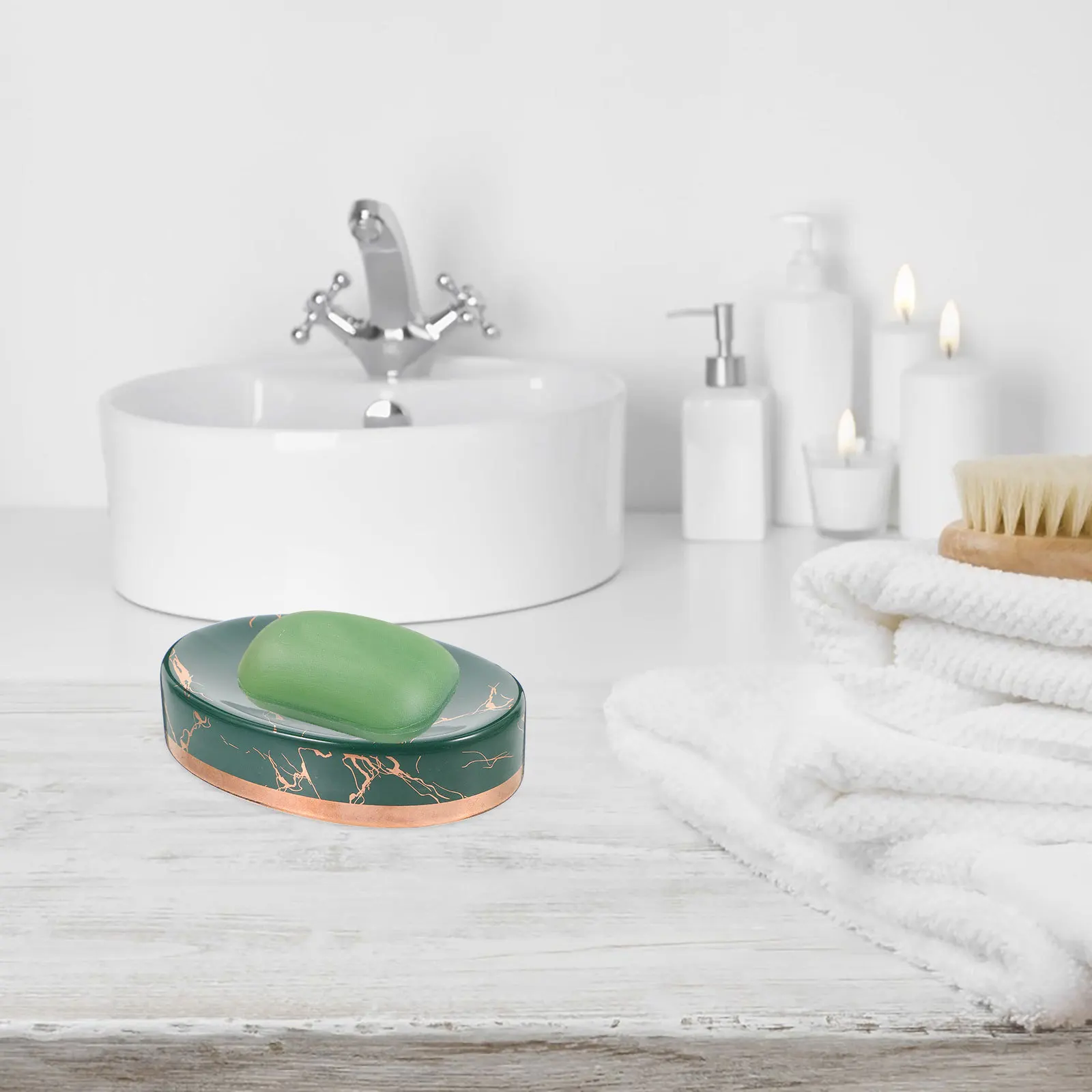 

Lovely Ceramic Soap Holder Chic Draining Dish Bathroom Toilet Accessory Lightweight Creative Gift Soap Case