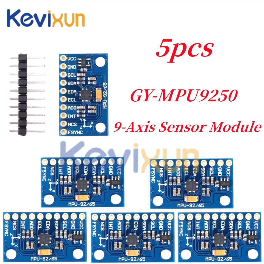 10PCS/1pc GY-9250 MPU 9250 MPU-9250 299DOF 9-Axis Attitude +Gyro+Accelerator+Magnetometer Sensor Module  SPI/IIC I2C Interface