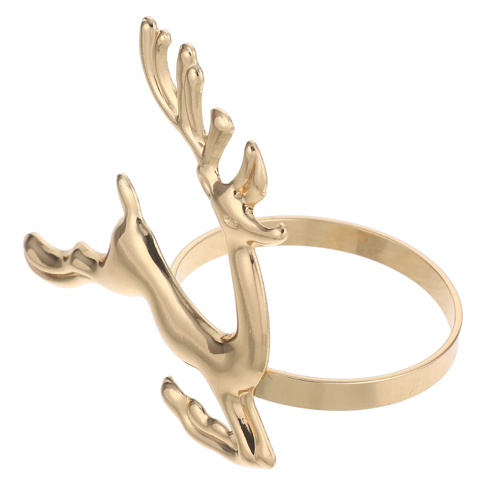 

6Pcs Metal Christmas Reindeer Napkin Rings Elk Buckle Festive Dinner Table Party Holiday Banquet Holders Reindeer Napkin Rings