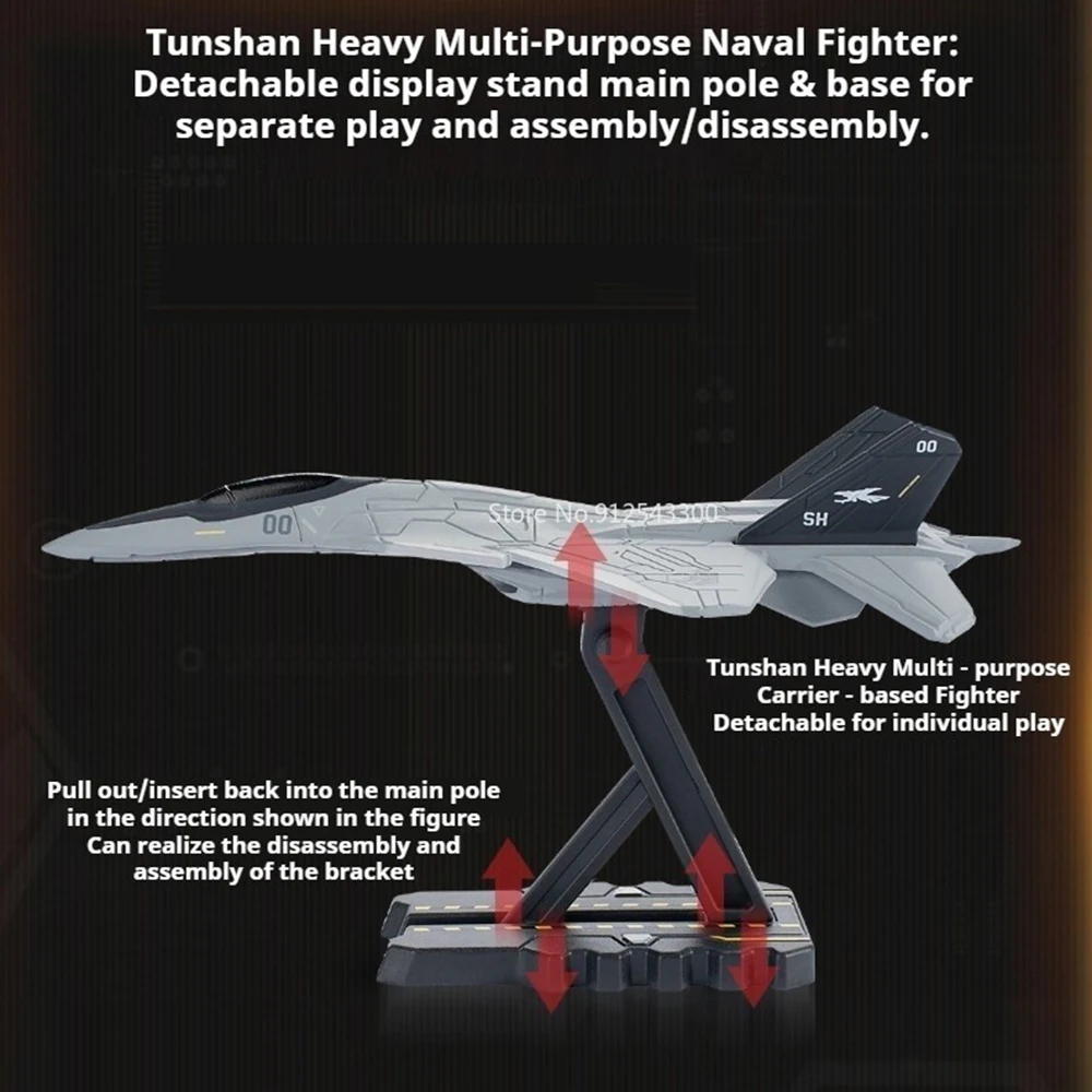 1:200 Mini Scale TunShan Heavy Carrier-Based Aircraft Models Toy Fine Details Metal Diecast Car Models for Aerospace Lovers