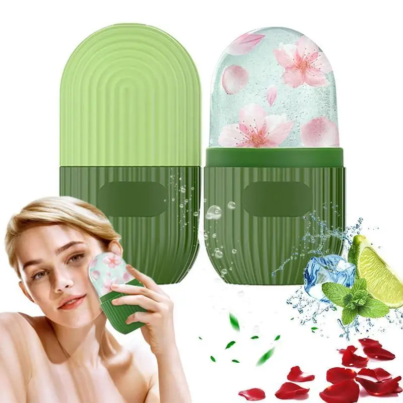Silicone Ice Roller & Facial Cube Mold. Reusable Facial Massager, Hot Summer Beauty Essential for Home & Travel Use Now.