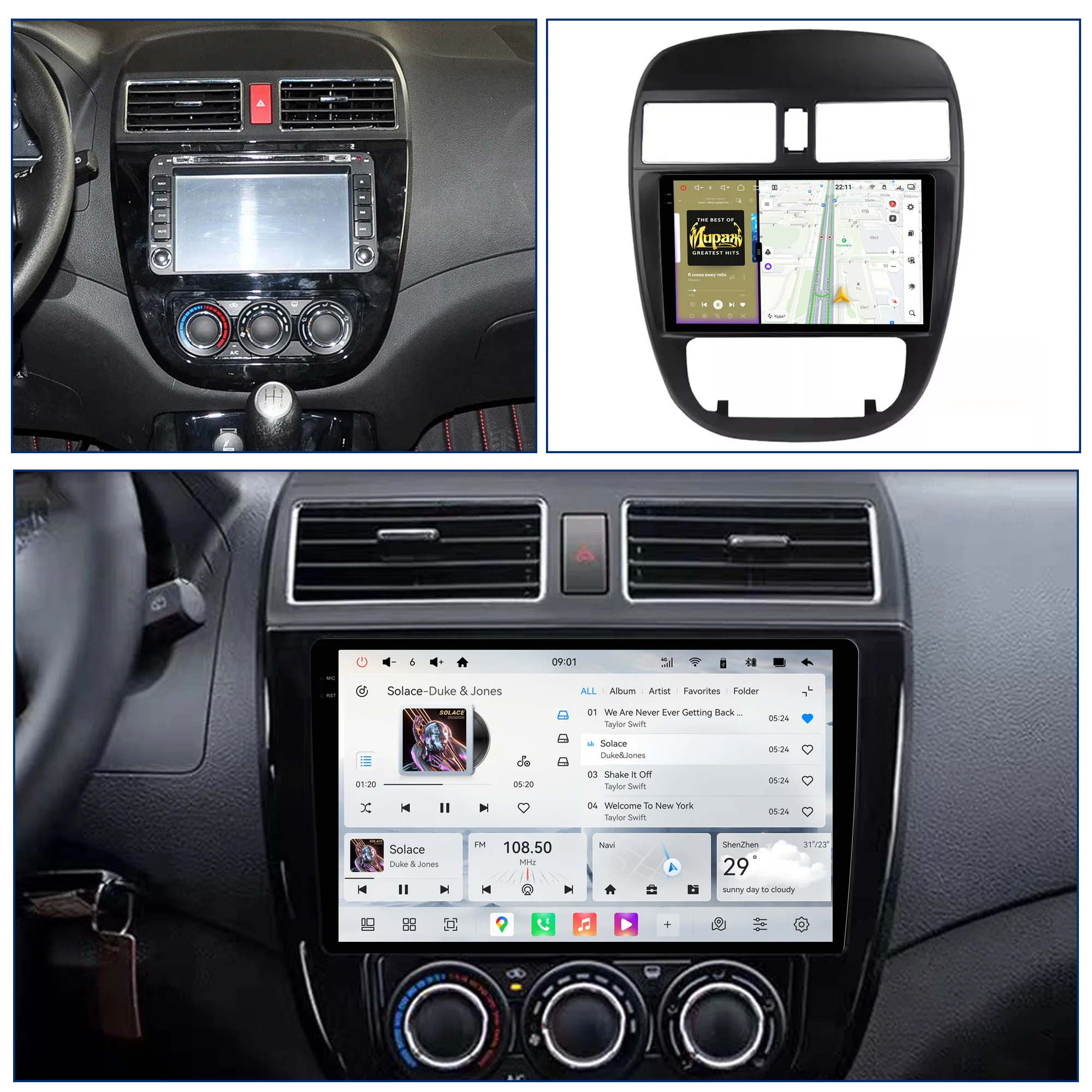 Redpower Crystal Sound 850 Pro Max  Android Car Radio Player Screen for Dongfeng Joyear X5 2015-2017 CarPlay Bluetooth Hi-Fi