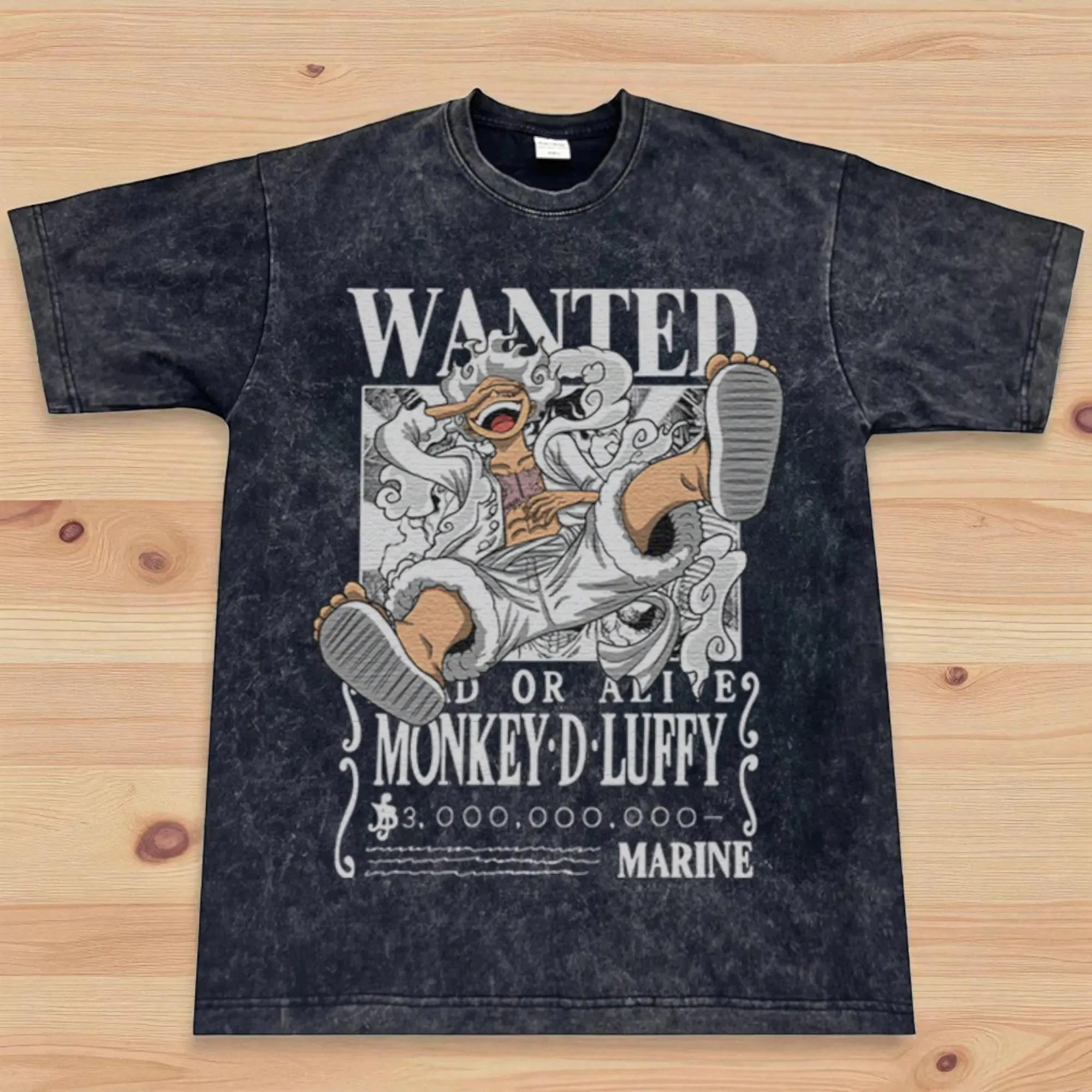 

Футболка One Piece с Луффи, экипировка Гиро, аниме-графика, винтажный стиль, уличная одежда, японская манга, подарок для фанатов One Piece