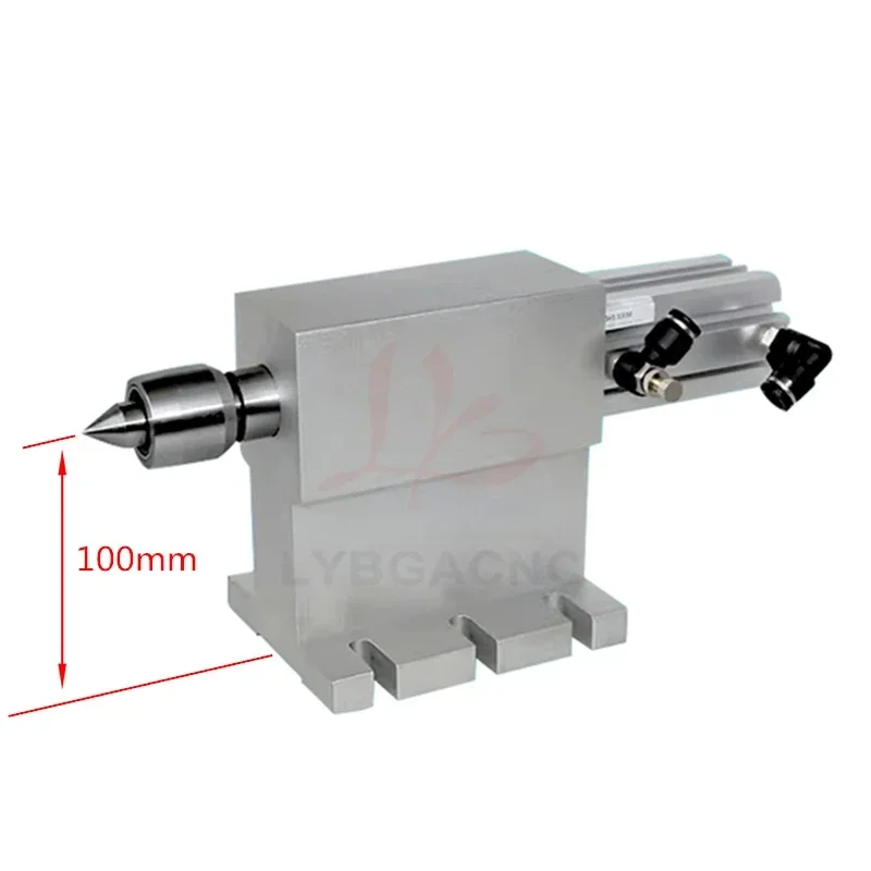 

Pneumatic Tailstock for Engraving Machine 4th Axis Machine Accessories MT2 Top Head ER11 Pneumatic Movable Center Height 100mm