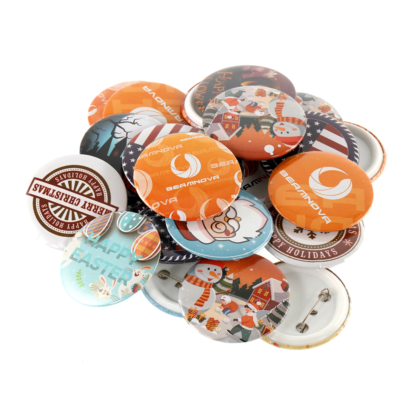 500Pcs/set Blank Badge Pinback Button Parts Supplies for Clothes/Handbag Decor School DIY Crafts Materials 32/37/44/50/58/75MM
