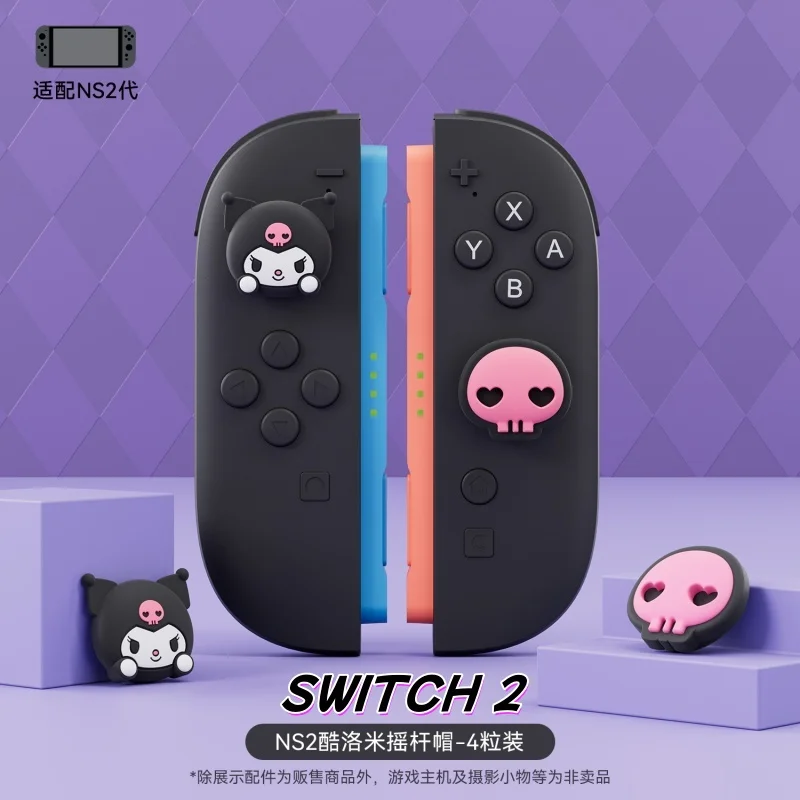 

New Product Switch2 Joystick Cap Oled Joystick Cover Ns2hello Kitty Kuromi Cinnamoroll Joycon Button Anime Game Peripheral