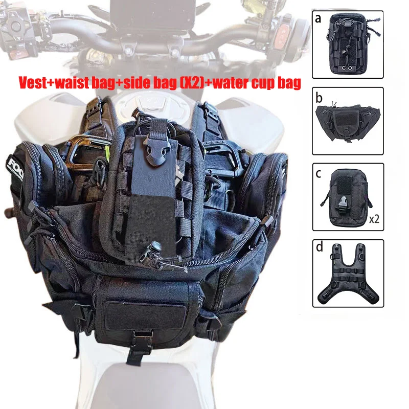 

Motorcycle Bag Universal Type Oil Bag Oil Tank Mounting Fully Functional Equipment Oil Tank Vest