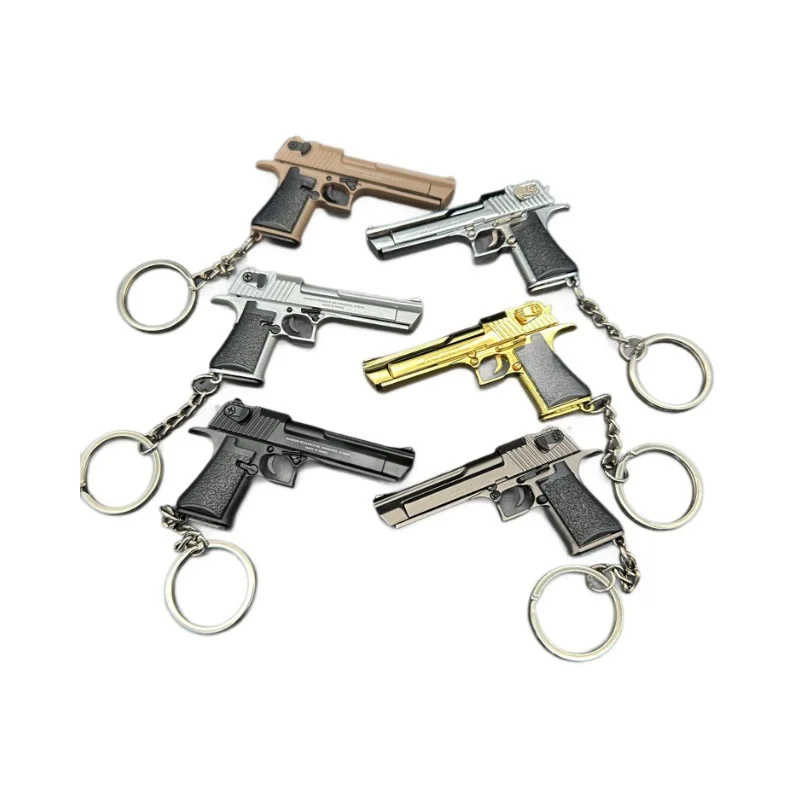 

revolver keychain Mini Pistol Model Metal Alloy Material Cool Pistol Key Chain Children's Men's Accessories