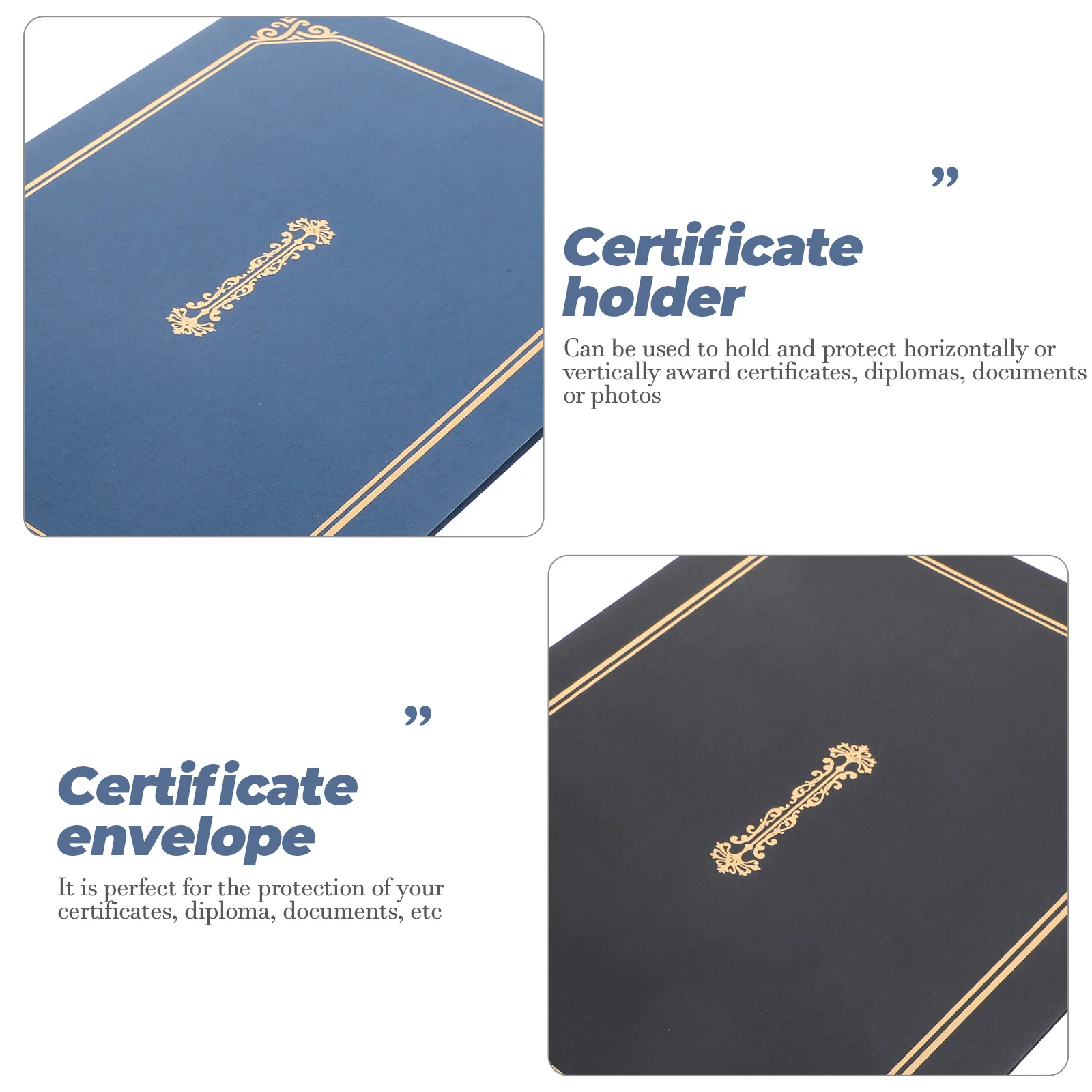 

4 Pcs Certificate of Honor Cover Holders Diploma Hard Paper for Documents Covers Award