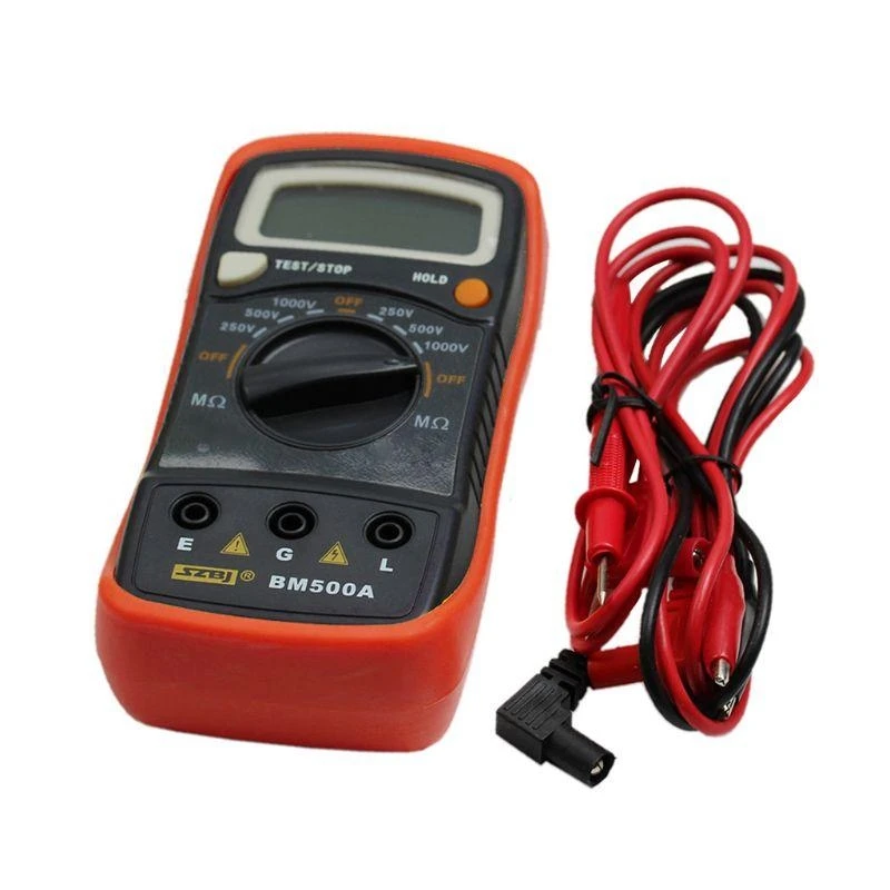 E06B BM500A 1000V 1999m 디지털 단열 저항 테스터 미터 Megohmmeter