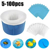 5-100pcs Pool Skimmer Socks Household Perfect Savers Nylon Mesh Design for Filters Baskets Skimmers Swimming Pool Accessories