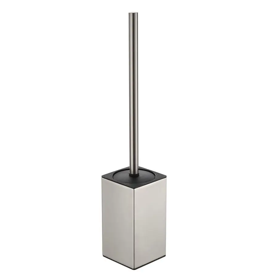 

Toilet Brush Holder Stainless Steel 304 Standing Brushed Nickel Square Toilet Bowl Brush for Bathroom Storage and Organization