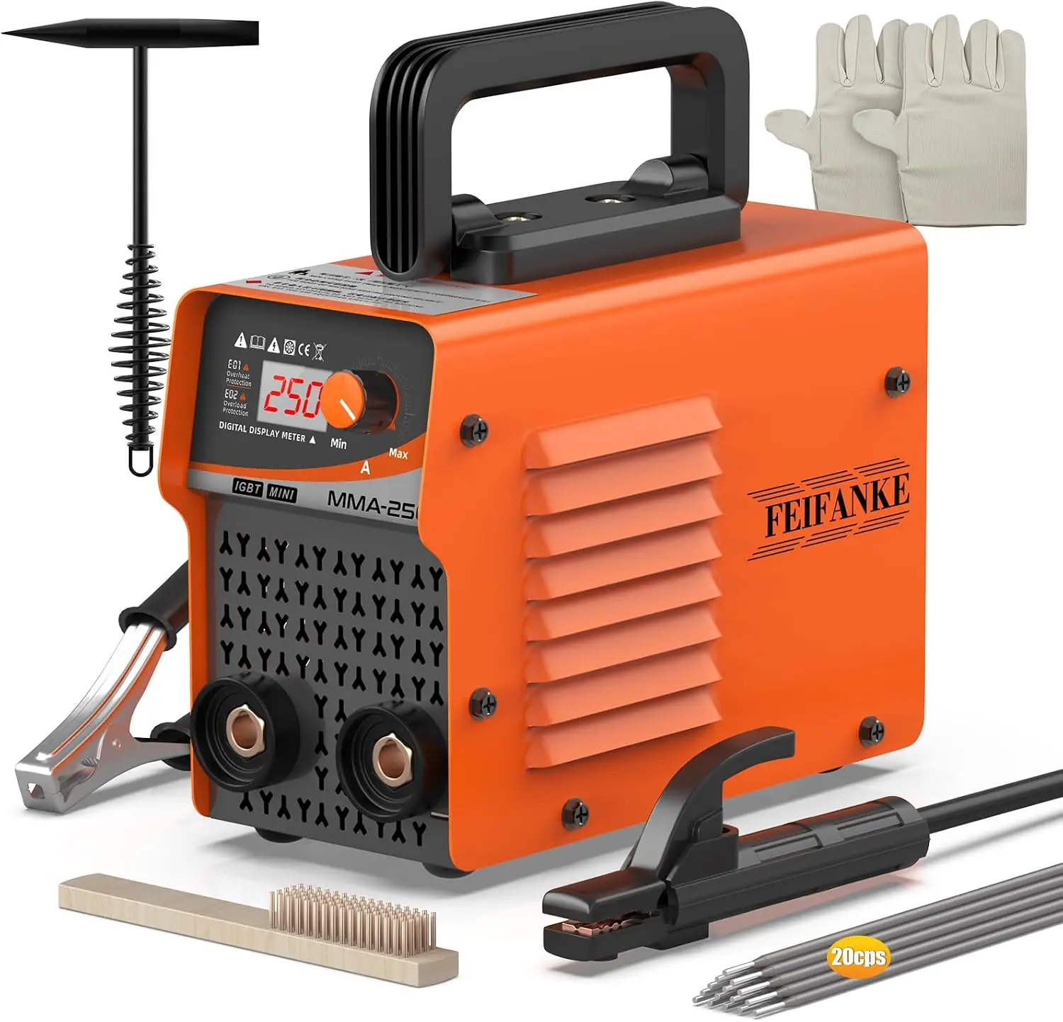250A Stick Welding Machine, Mini Welder with 20Pcs Welding Rods