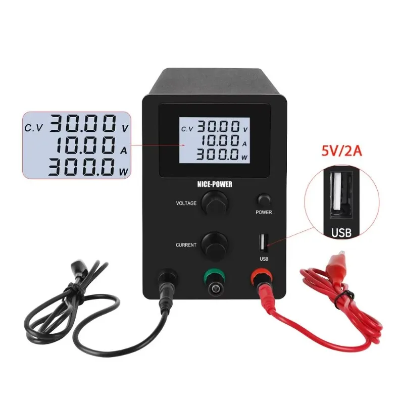 

R-SPS3010D Прецизионный цифровой регулируемый импульсный источник питания USB Bench Lab Источник питания постоянного тока 30 В 10 А