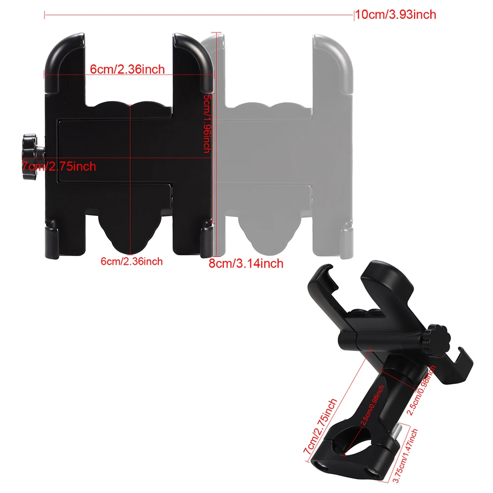 Motorcycle Bicycle Phone Holder GPS Bracket Cellphone Stand Moto Rearview Mirror Handlebar Mount Compatible For Xiaomi iPhone