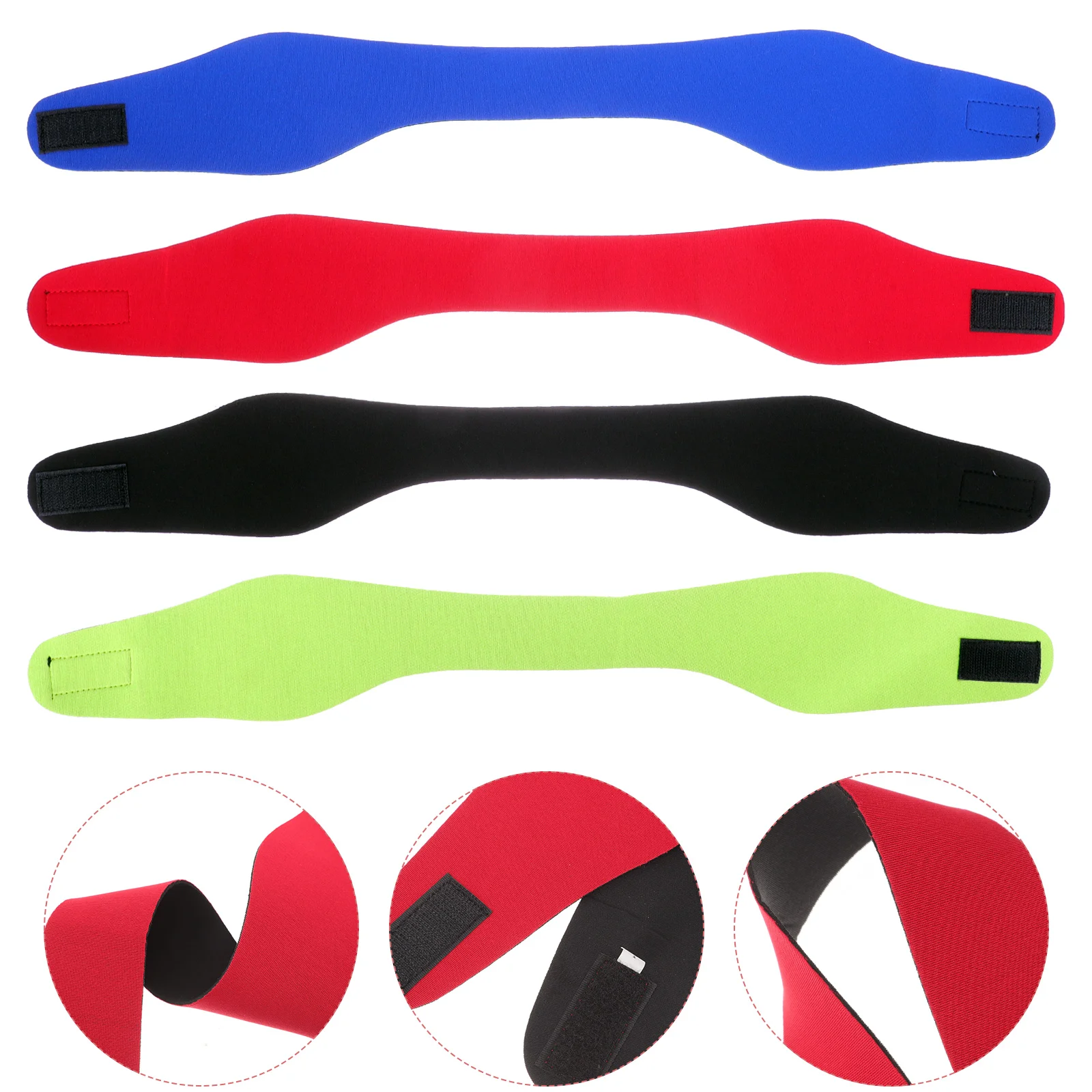 

4pcs Swimming Headband Colored Diving Ear Protection Kids Adults Durable Elastic Sportswear For Gym Yoga Running Hiking Golf