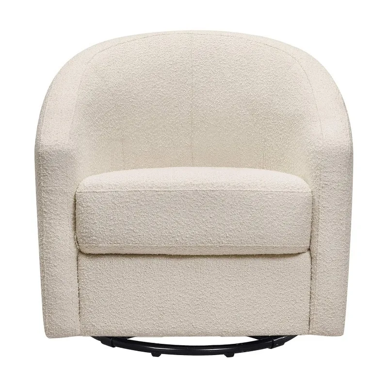 Madison Swivel Glider in Polyester Ivory Boucle, Greenguard Gold and CertiPUR-US Certified