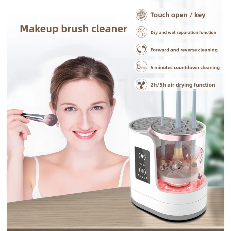 

Электрический очиститель кистей для макияжа, автоматическая зарядка через USB, портативная глубокая чистка, быстросохнущая, для путешествий, аксессуары для макияжа, женский подарок