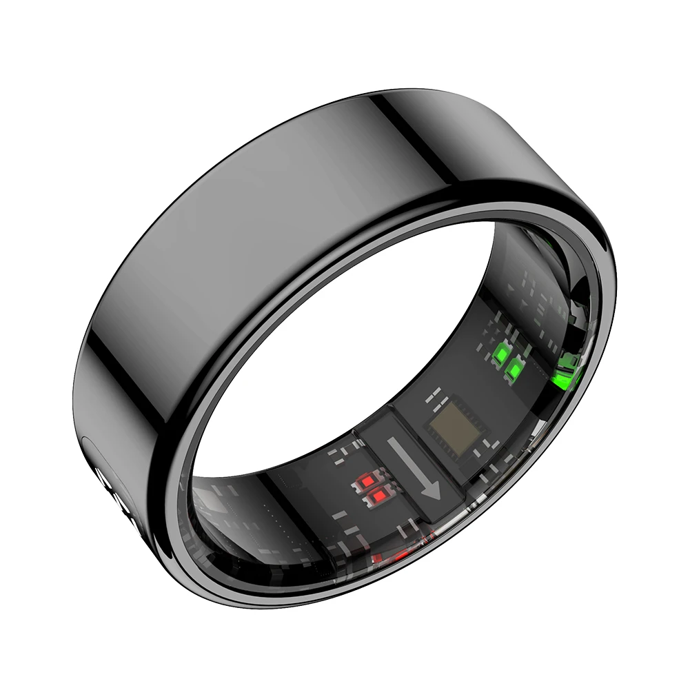 R11 Smart Ring Ricarica wireless Health Manager 5 ATM Impermeabile Frequenza cardiaca Monitor dell'ossigeno nel sangue Anello Smartring per uomo Donna