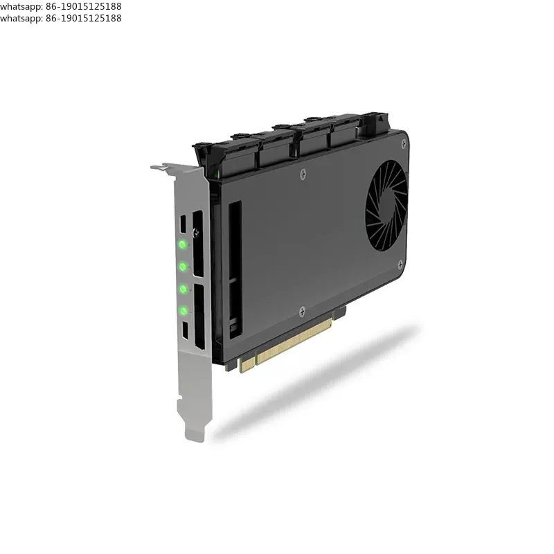 4-Disk M.2 SSD hard disk box PCIe4.0 adapter card hard disk extraction box tool-free installation can extract MB204MP-1B