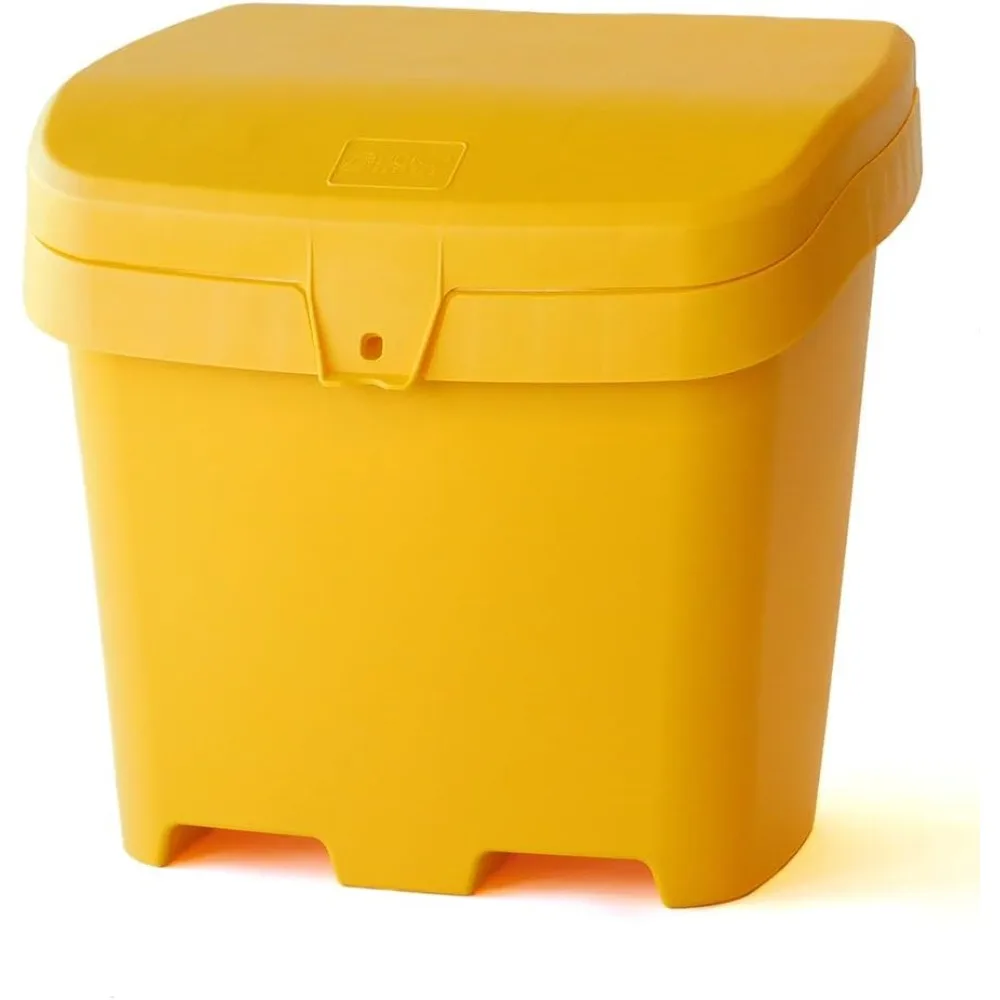 

Outdoor 31 Gallon Salt & Sand Storage Box, Deck Container for Patio, Yellow