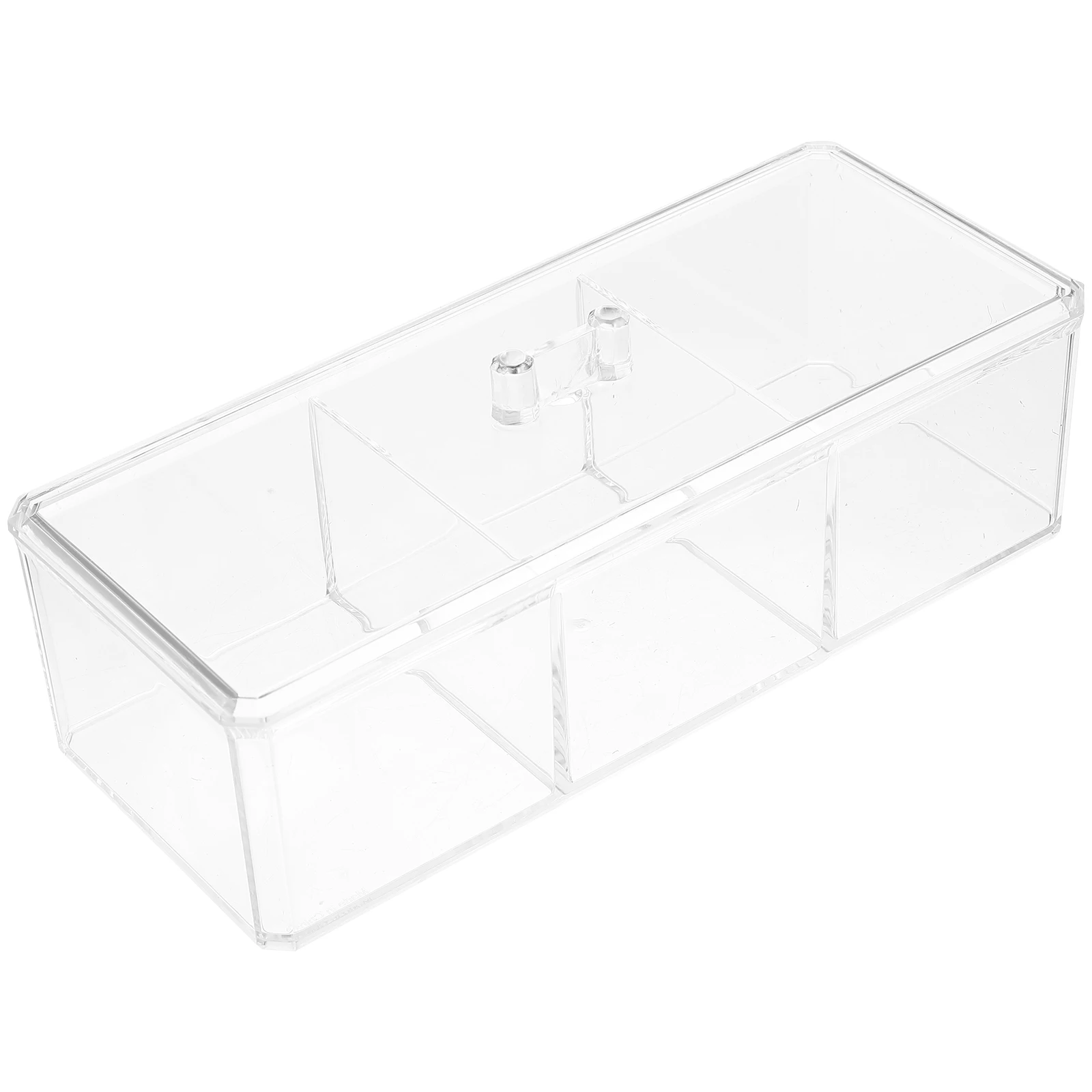 

Acrylic Desktop Storage Box Clear Makeup Organizer Multi-function Jewelry Holder Durable Household Decor Practical Design