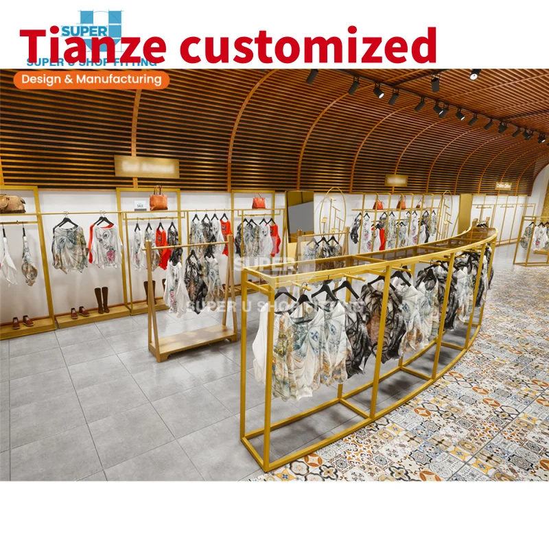 (Customized) Fashion Clothing Shop Interior Design Boutique Clothing Showroom Design