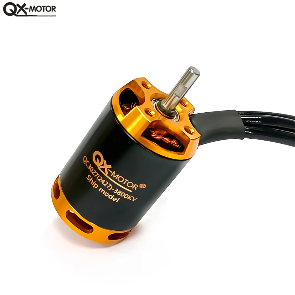 QX-MOTOR QC3027 2427 silnik bezszczotkowy 2800KV 3600KV 3800KV użyj 120A ESC dla modelu łodzi RC zdalnie sterowane części zabawek