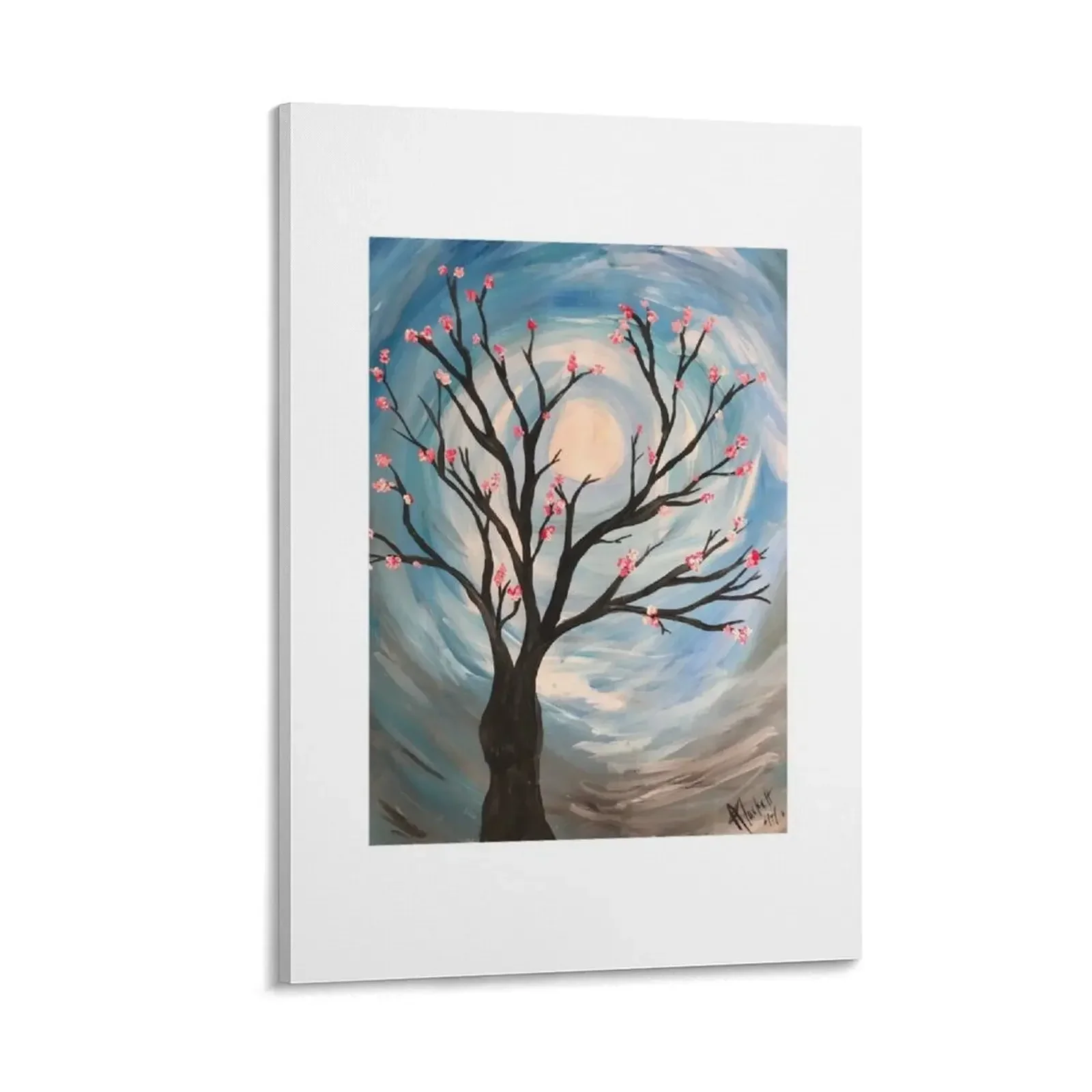 

Moon over cherry blossoms Canvas Painting cute room decor living room decoration pictures for wall