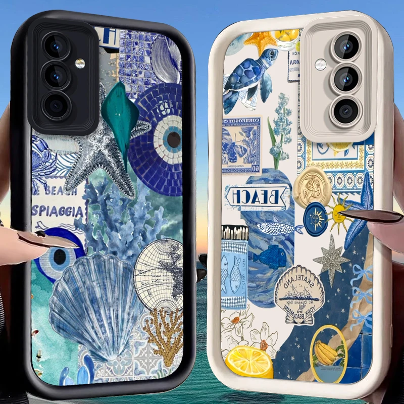 Ocean Beach Collage Case for Samsung Galaxy S25 Ultra Plus S24 S23 S22 S21 S20 FE A73 A72 A71 A56 A55 A54 5G A52 A52S 4G Cover