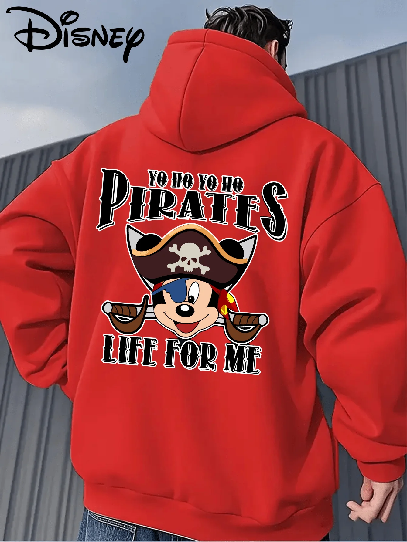 ديزني ميكي ماوس الرجال هوديي الخريف الشتاء عارضة للجنسين البلوز البلوز رياضية الملابس هودي المتضخم الشارع الشهير