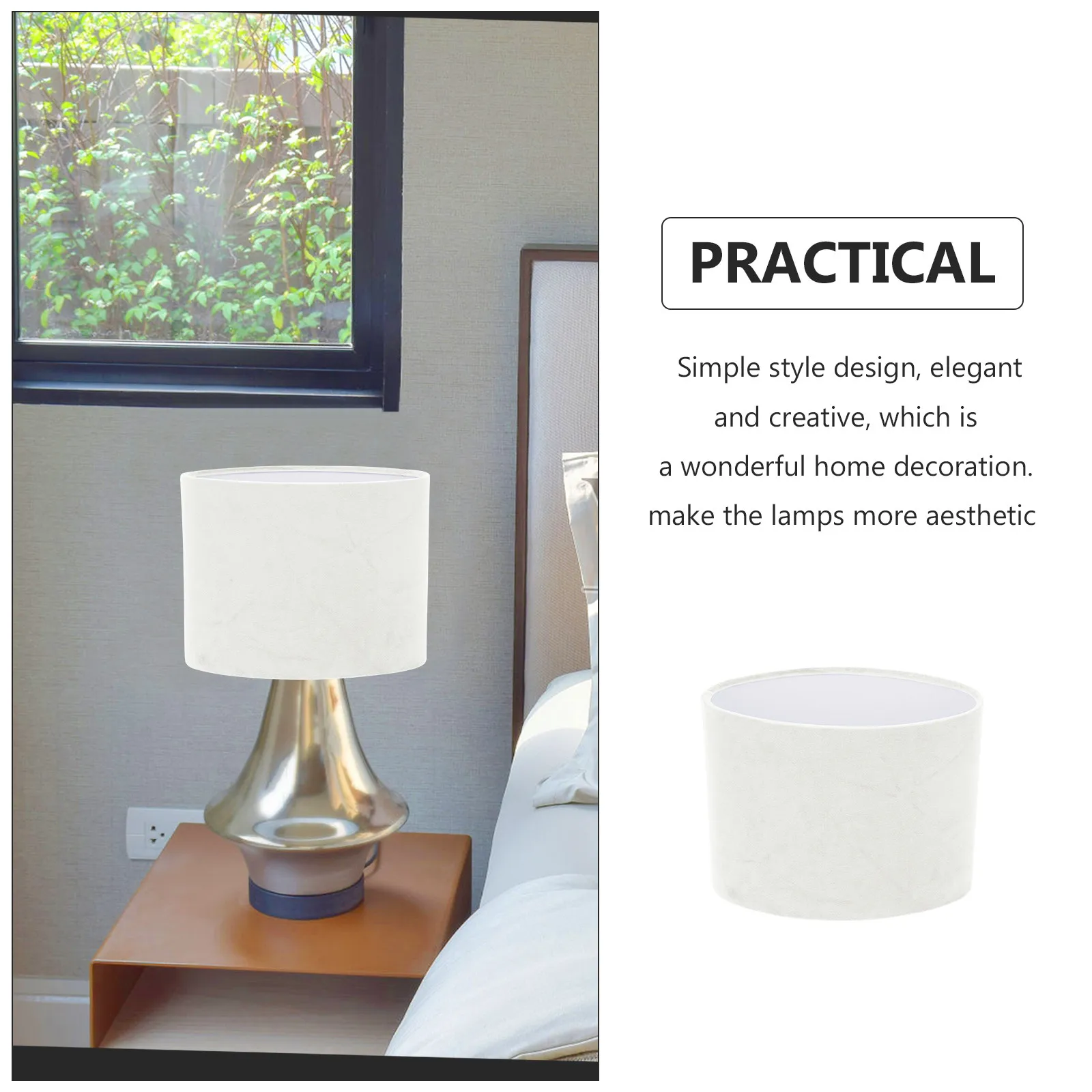 1Pcs Oval Lampshade Cloth Craft Decorative Lamp Cover Table Light Accessory Warm Atmosphere Bedroom Living Room
