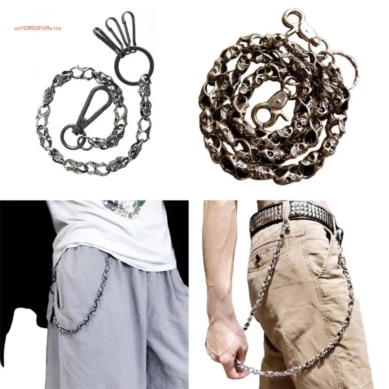 Chuỗi ví nặng Skull Dân tộc Punk Jean Chain Cool Skull Punk Quần