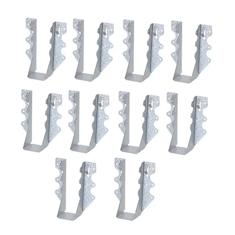 EYFL-10 PCS 2X6 Steel Joist Hangers, 20 Gauge Galvanized Double Shear Face Mount Joist Hanger Rafter Brackets For Wood
