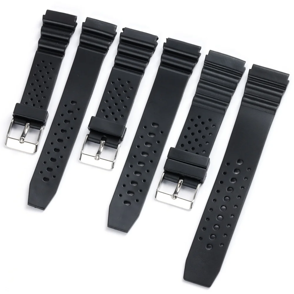 18mm 20mm 22mm Silikonarmband für Casio-Uhren, Gummibänder als Ersatz für Armbanduhren, Armbänder für elektronische Sportuhren, Armbandgürtel – Detail 3
