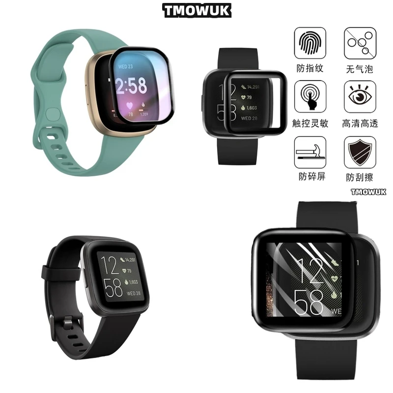 

For Fitbit Sense 2 Versa3 2 4 Inspire 3 Charge 6 5 3D Curved Screen Film Soft Flexible Anti - Scr Full Cover