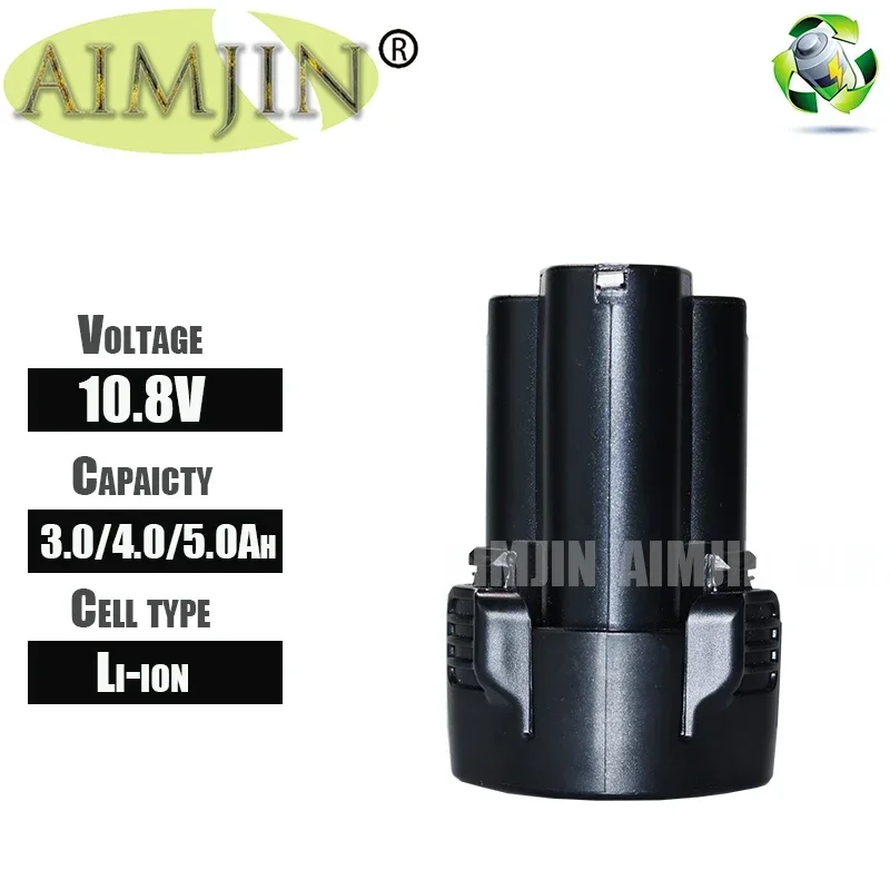 

AIMJIN 3/4/5.0Ah 10.8V Li-ion Electric tool Battery For Makita BL1013 BL1014 BL 1013 BL 1014 LCT203W 194550-6 Replace battery