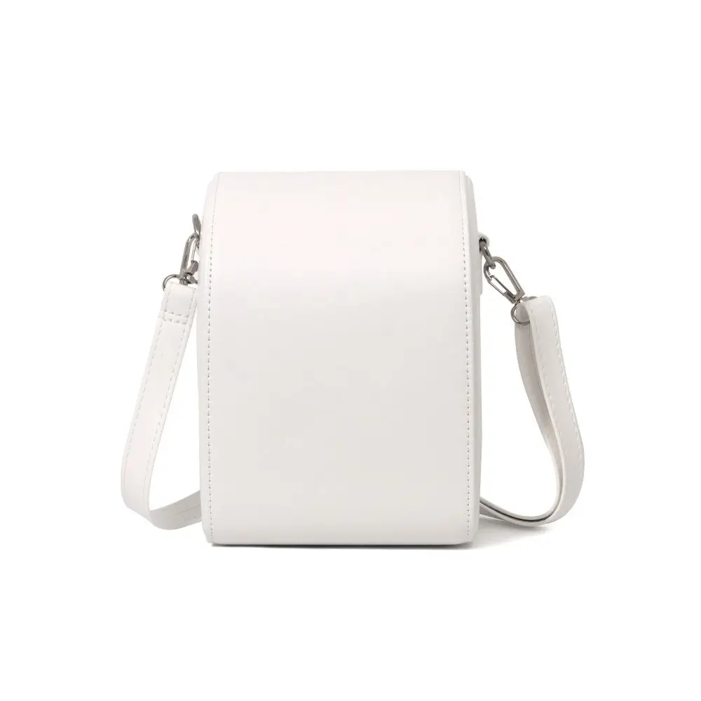 PU Leather Instant Camera Case Scratch Resistant Dustproof Carrying Pouch Detachable Strap Metal Hardware for Polarized Flip