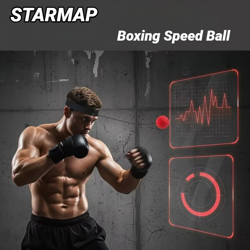1Pcs MMA Boxing Speed Ball Head-Mounted Pu Punch Sanda Training Hand Eye Reaction Home Sandbag Fitness Equipment Gym Muay Thai