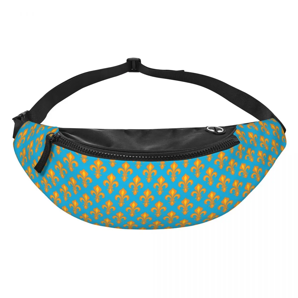 Custom Lily Flower Fleur De Lis Fanny Pack for Women Men Cool Crossbody Waist Bag Traveling Phone Money Pouch