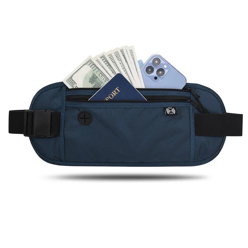 Ultra-light nylon fabric close-fitting running waist bag, waterproof outdoor sports waterproof simple waist bag