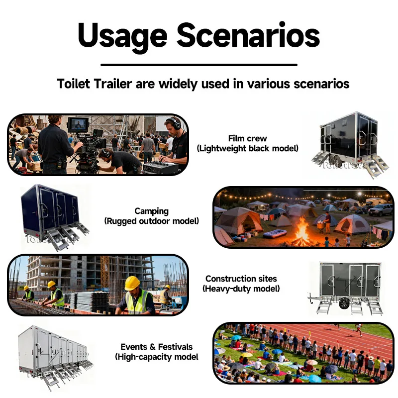 High Quality Luxury Portable Restroom Trailer Custom Portable Bathroom Trailer Outdoor Mobile Toilet Trailer for Sale