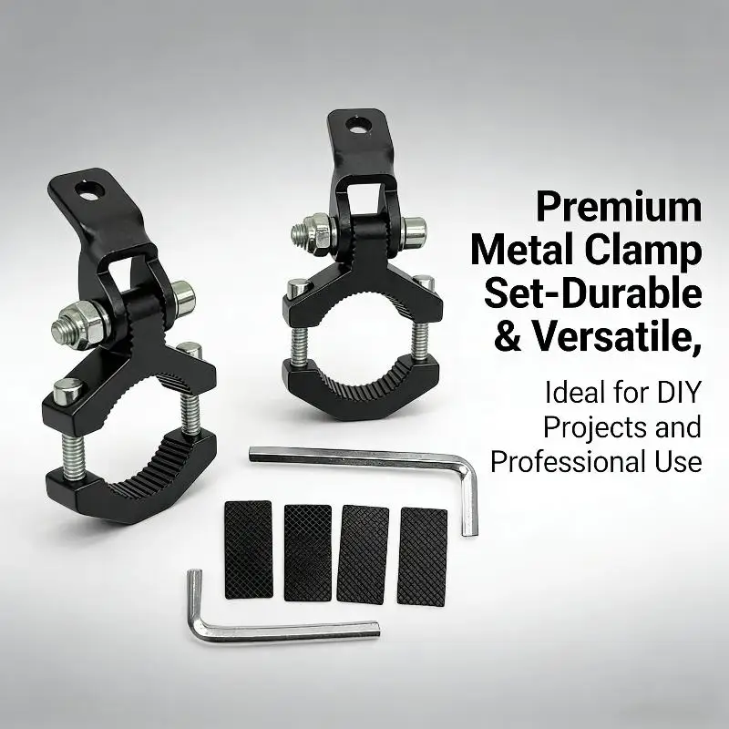 2pcs Motorcycle Spotlight Mount Clamp Bracket Aluminum Alloy LED Light Bar Tube Holder For Motorcycle Scooter Dirt Pit Bike SUV