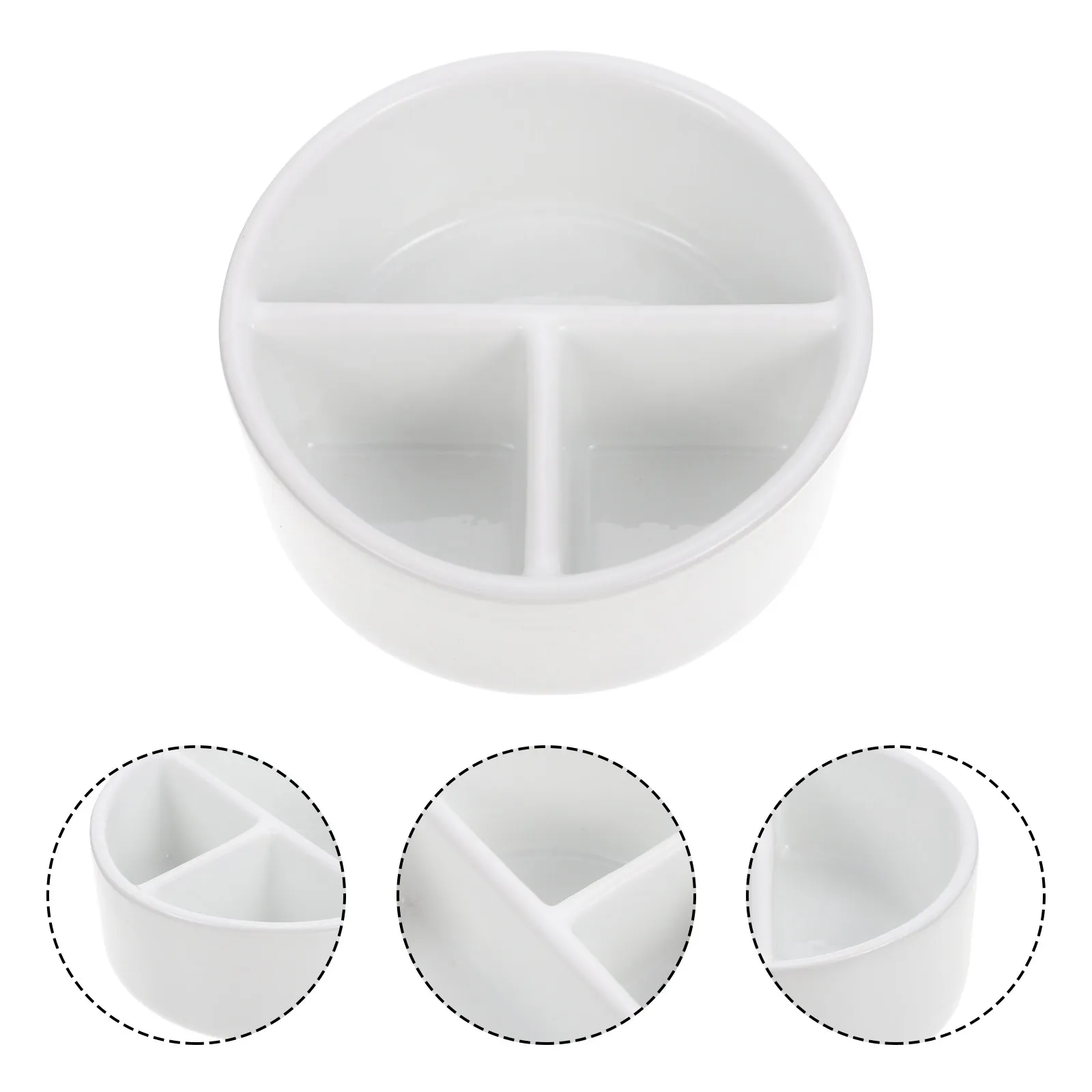 Calligraphy Ink Dish Ceramic Large Capacity Creative Shape Sturdy Ink Well Portable for Students Painters Calligraphy